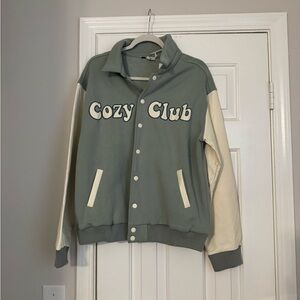 Woman Jacket - Green and Cream